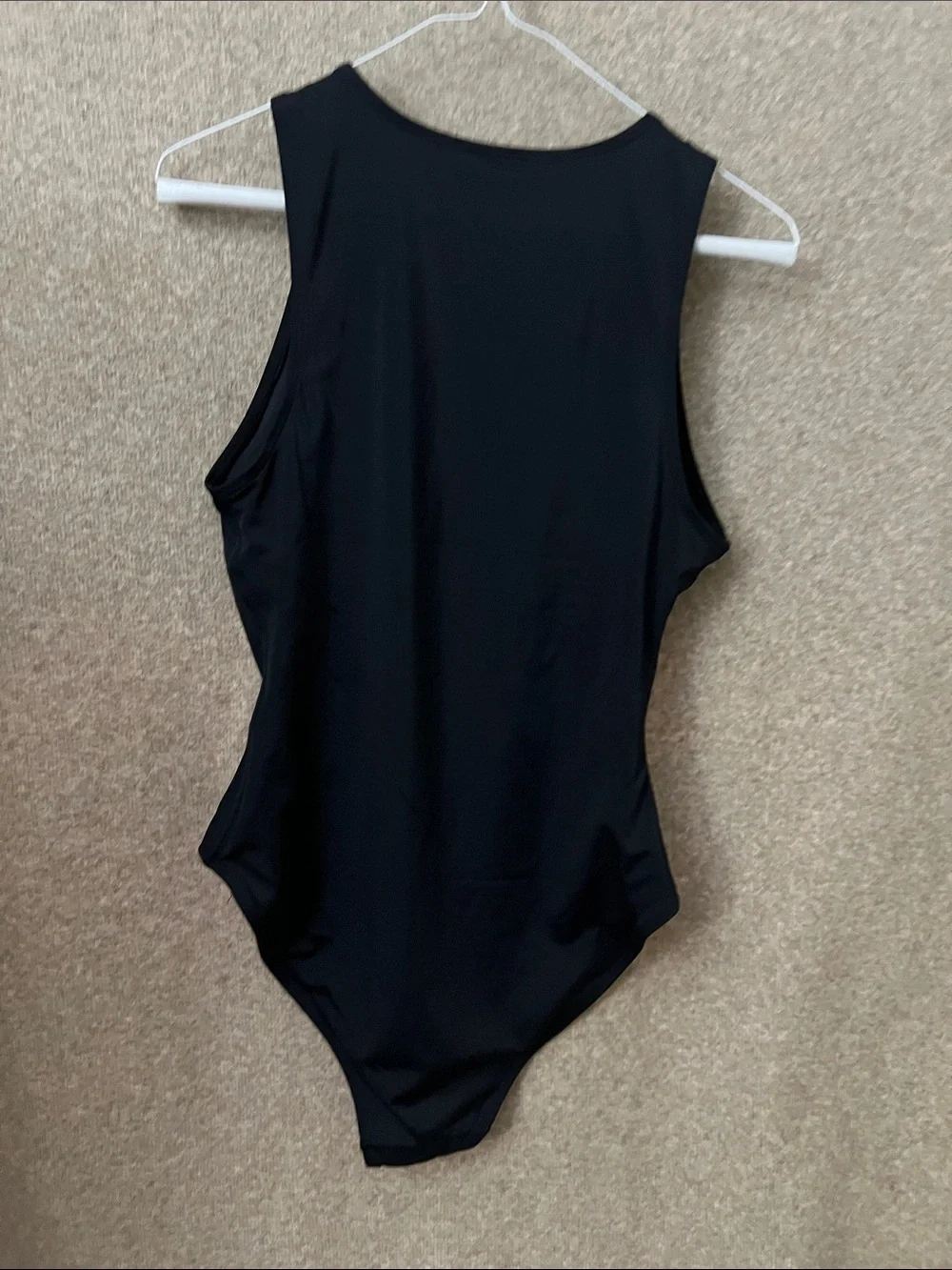 Andie Black High-Neck Snap-Front One-Piece Swimsuit (Sleek)